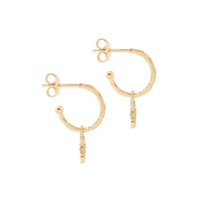 STARLIGHT HOOPS in Gold from By Charlotte