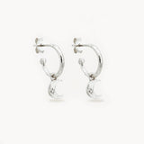 WANING CRESCENT HOOPS in Sterling Silver from By Charlotte