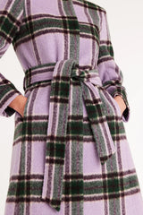 PIPER CHECK COAT in Lilac Check from Cable Melbourne