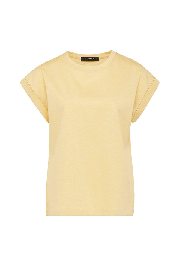 SPRING PONTI TEE in Yellow from Cable Melbourne 