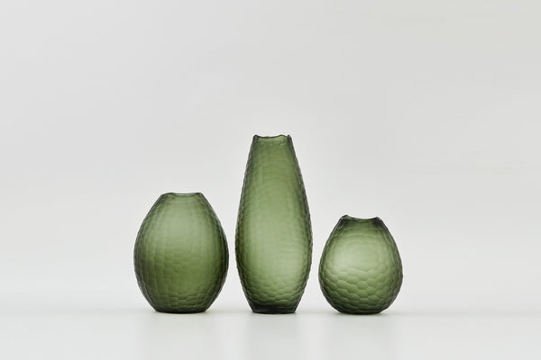 BRIOLETTE VASE in Moss by The Foundry