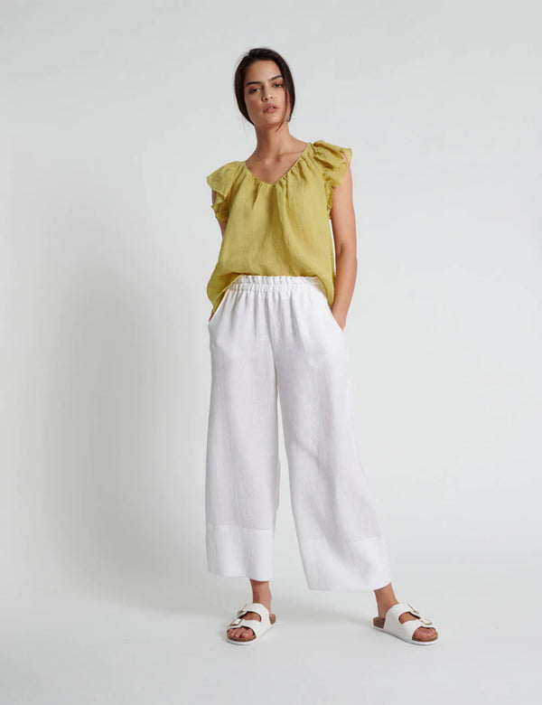 AYRA WIDE LEG PANT in White from In The Sac