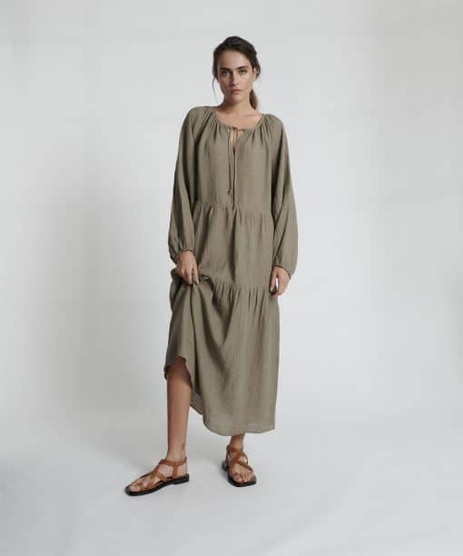 AYRA TIERED DRESS in Cypress from In The Sac