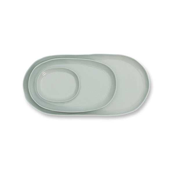CLOUD OVAL PLATE SMALL | Light Blue
